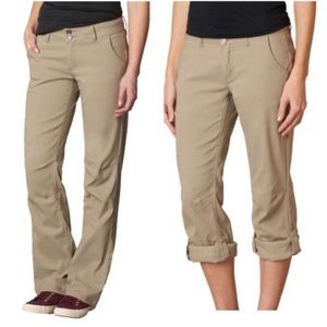 Prana Halle Convertible Roll Up Hiking Pants Tan 8